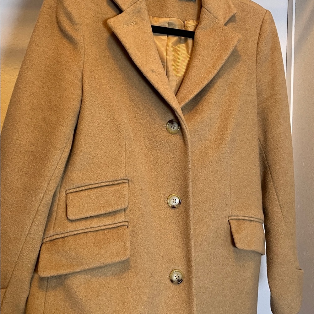 Lauren Ralph Lauren Walker Camel soft tan wool blend coat 6P 6 petite - Picture 8 of 15